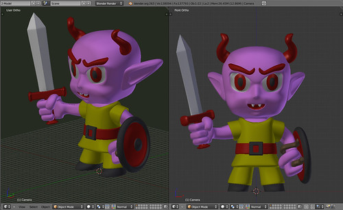 Chibi demonkin warrior